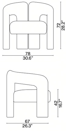 Cassina-Dudet-Armchair-poltrona-imbottita-design-dimensioni