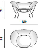 Molteni-D-154-2-poltrona-imbottita-design-Gio-Ponti-dimensioni