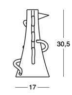 Zanotta Dealbata vaso Mendini design modello 9552 dimensioni